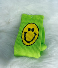 Load image into Gallery viewer, Smiley Socks - Neon Green or Pink
