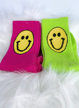 Load image into Gallery viewer, Smiley Socks - Neon Green or Pink
