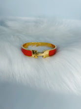 Load image into Gallery viewer, H Initial Gold Bangle Bracelet
