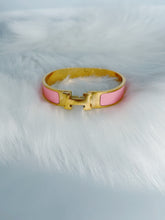 Load image into Gallery viewer, H Initial Gold Bangle Bracelet
